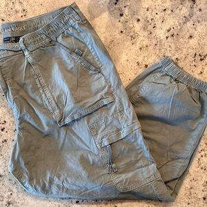 American Eagle Outfitters Baggy Cargo Joggers - Blue, 18 Regular